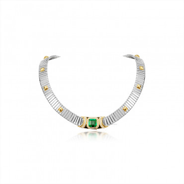 RichandRare-COLLECTOR-KARAT GOLD, EMERALD AND DIAMOND CHOKER