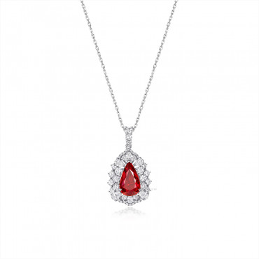 RichandRare-COLLECTOR-RUBY AND DIAMOND PENDENT NECKLACE