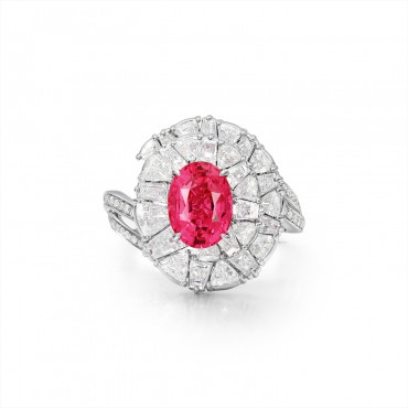RichandRare-收藏家系列-粉紅色尖晶石配鑽石戒指