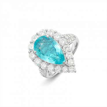 RichandRare-COLLECTOR-PARAIBA TOURMALINE AND DIAMOND RING