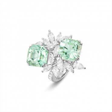 MINT TOURMALINE AND DIAMOND RING