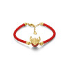 RichandRare--KARAT GOLD, CARNELIAN,'DRAGON RED LINE BRACELET