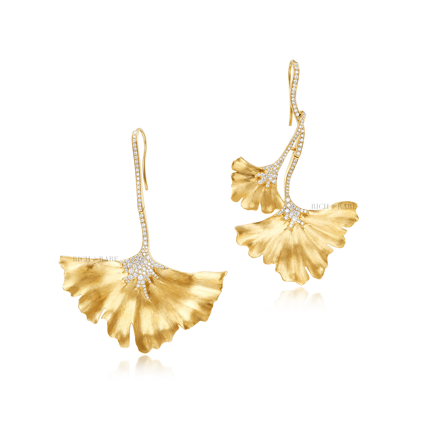 ARTISAN 'GINKGO LEAF' EARRINGS, 3 MOTIFS