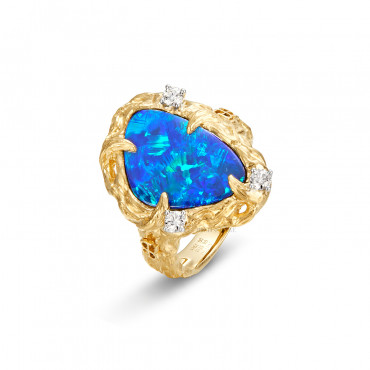 RichandRare-ARTISAN-ARTISAN OPAL ON CANVAS RING