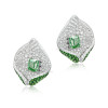 RichandRare-COLLECTOR-GREEN DIAMOND, TSAVORITE GARNET AND DIAMOND A MIDSUMMER NIGHTS DREAM EARRINGS