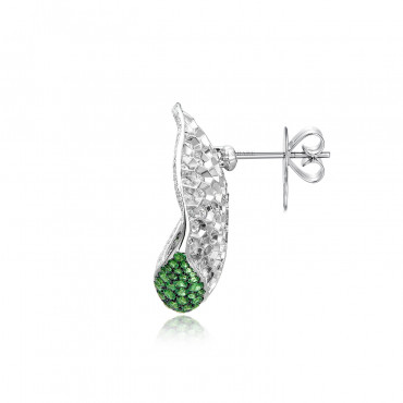 GREEN DIAMOND, TSAVORITE GARNET AND DIAMOND 'A MIDSUMMER NIGHT'S DREAM' EARRINGS
