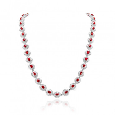 RUBY AND DIAMOND NECKLACE