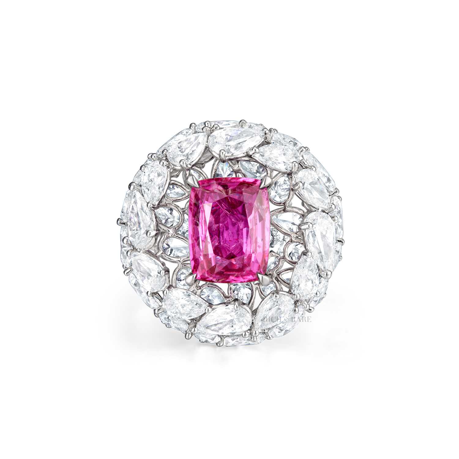 PINK SAPPHIRE AND DIAMOND 'PROSPERITY' RING