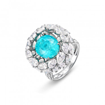 RichandRare-COLLECTOR-PARAIBA TOURMALINE AND DIAMOND 'PROSPERITY' RING