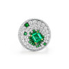 RichandRare-COLLECTOR-EMERALD, TSAVORITE GARNET AND DIAMOND RING